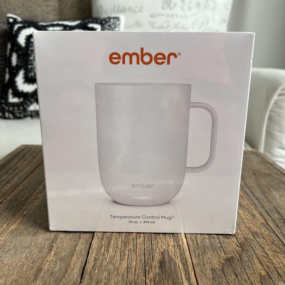Ember Temperature Control Mug 2 White 14 Oz Smart Heated Coffee Cup New Sealed